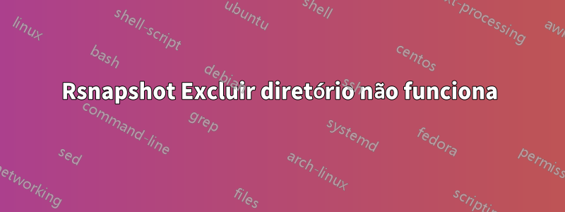 Rsnapshot Excluir diretório não funciona