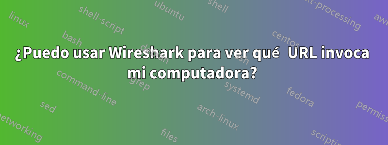 ¿Puedo usar Wireshark para ver qué URL invoca mi computadora?