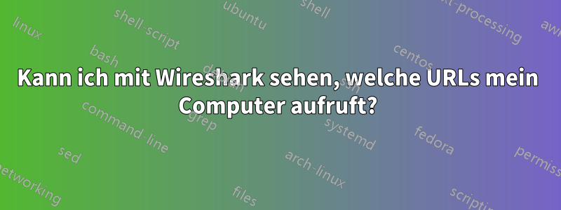 Kann ich mit Wireshark sehen, welche URLs mein Computer aufruft?