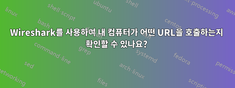 Wireshark를 사용하여 내 컴퓨터가 어떤 URL을 호출하는지 확인할 수 있나요?