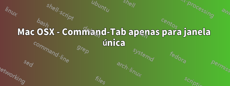 Mac OSX - Command-Tab apenas para janela única