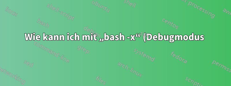 Wie kann ich mit „bash -x“ (Debugmodus) in Quellskripte rekursiv vorgehen?