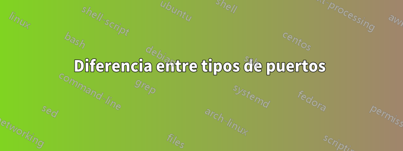 Diferencia entre tipos de puertos