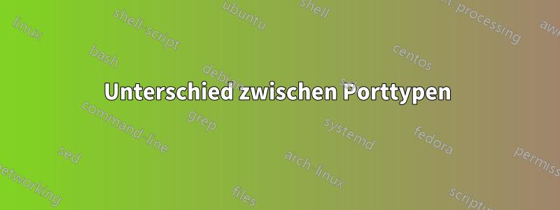 Unterschied zwischen Porttypen