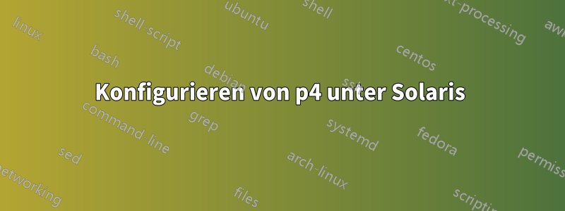 Konfigurieren von p4 unter Solaris