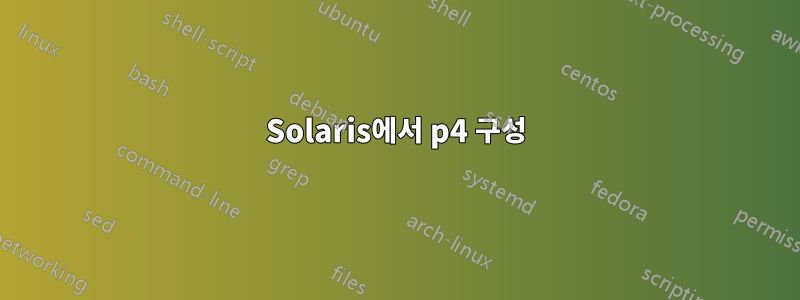 Solaris에서 p4 구성