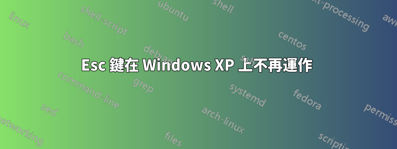 Esc 鍵在 Windows XP 上不再運作
