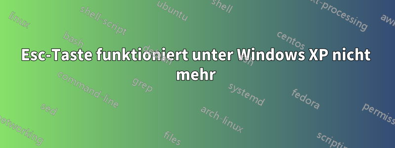 Esc-Taste funktioniert unter Windows XP nicht mehr