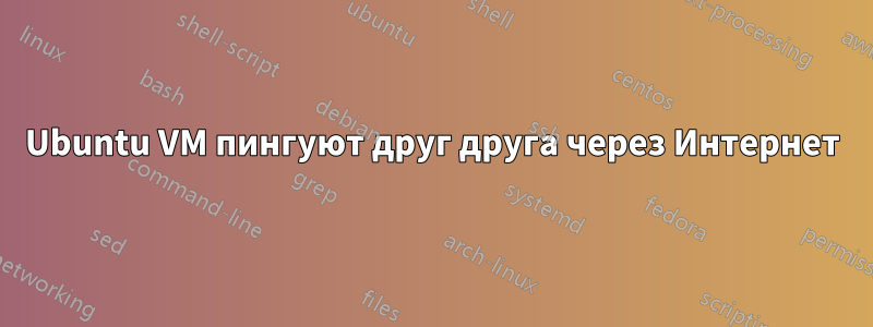Ubuntu VM пингуют друг друга через Интернет