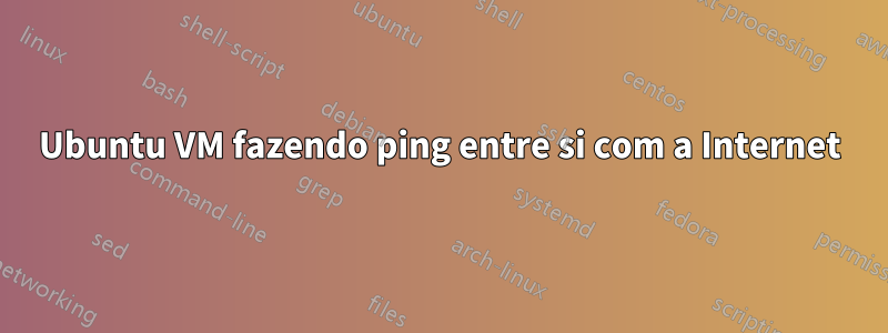 Ubuntu VM fazendo ping entre si com a Internet