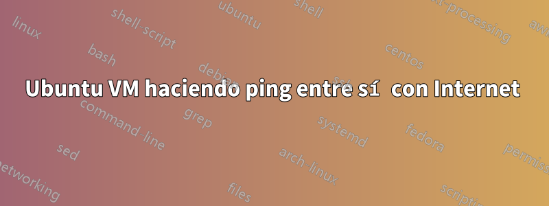 Ubuntu VM haciendo ping entre sí con Internet