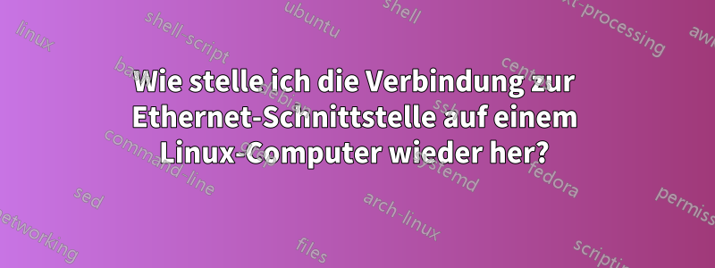 Wie stelle ich die Verbindung zur Ethernet-Schnittstelle auf einem Linux-Computer wieder her?