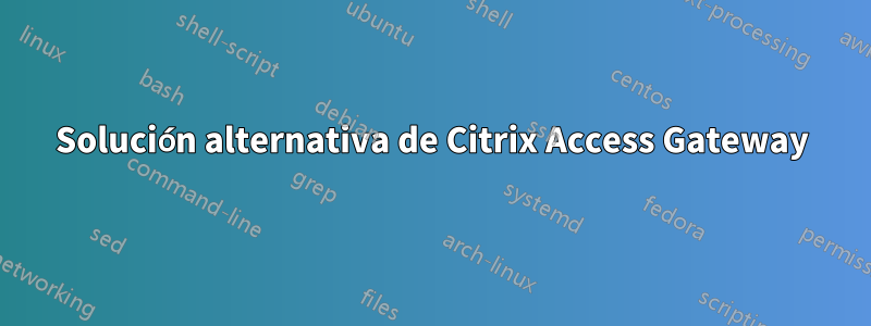 Solución alternativa de Citrix Access Gateway