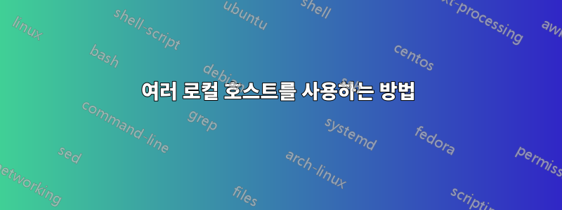 여러 로컬 호스트를 사용하는 방법