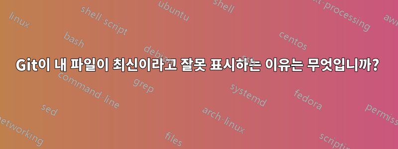 Git이 내 파일이 최신이라고 잘못 표시하는 이유는 무엇입니까?
