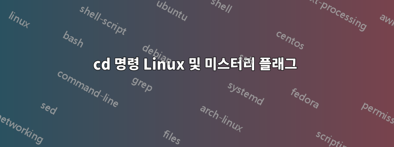 cd 명령 Linux 및 미스터리 플래그