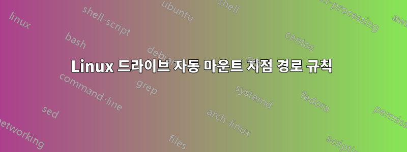 Linux 드라이브 자동 마운트 지점 경로 규칙