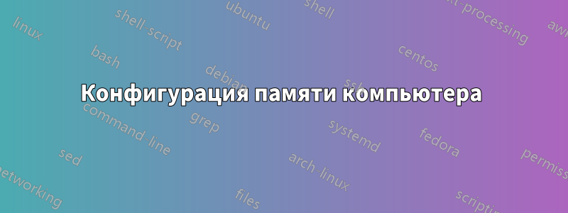 Конфигурация памяти компьютера