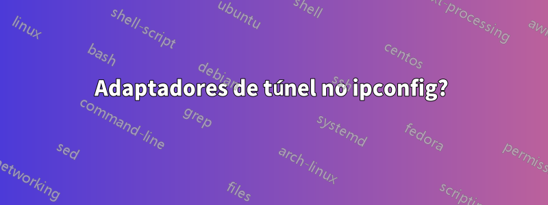 Adaptadores de túnel no ipconfig?