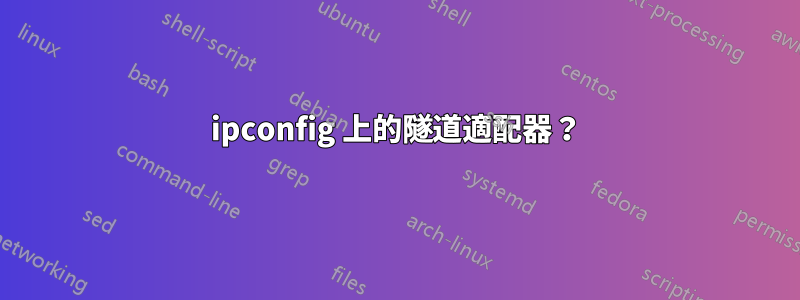 ipconfig 上的隧道適配器？