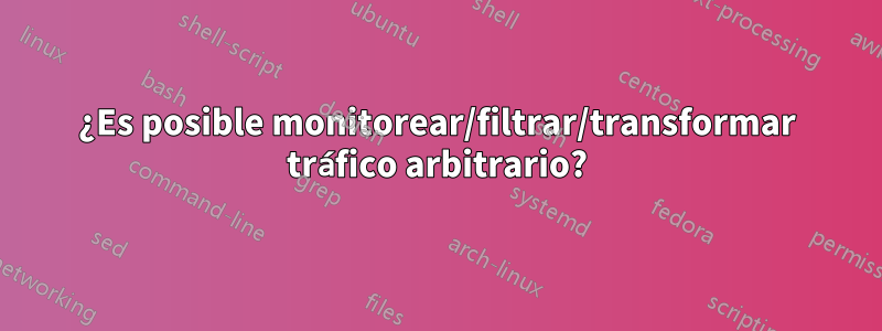 ¿Es posible monitorear/filtrar/transformar tráfico arbitrario?