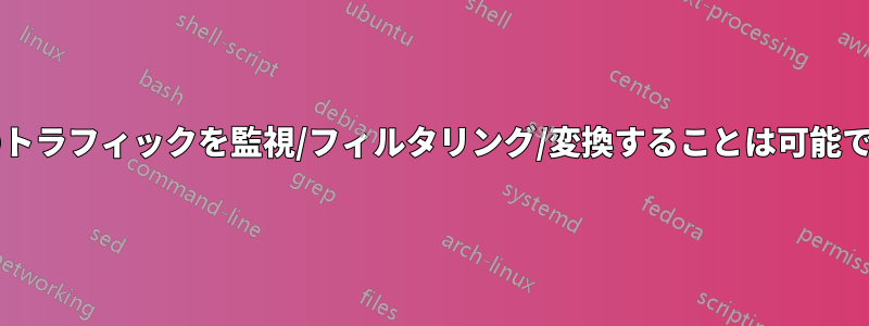 任意のトラフィックを監視/フィルタリング/変換することは可能ですか?