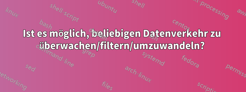 Ist es möglich, beliebigen Datenverkehr zu überwachen/filtern/umzuwandeln?