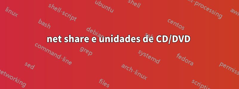 net share e unidades de CD/DVD