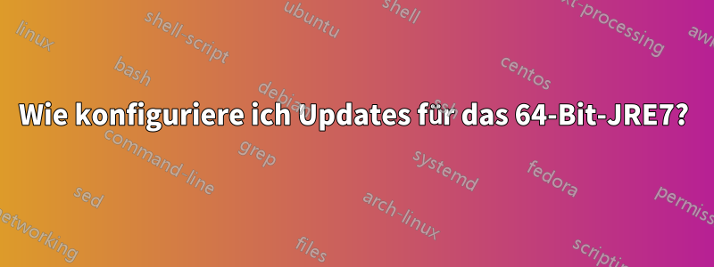 Wie konfiguriere ich Updates für das 64-Bit-JRE7?