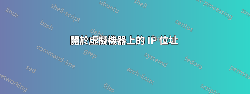 關於虛擬機器上的 IP 位址