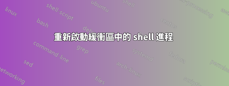 重新啟動緩衝區中的 shell 進程