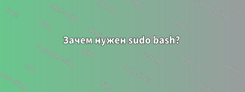 Зачем нужен sudo bash?