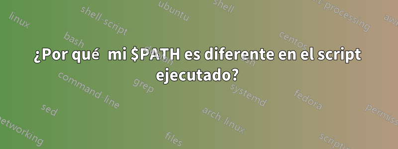 ¿Por qué mi $PATH es diferente en el script ejecutado?