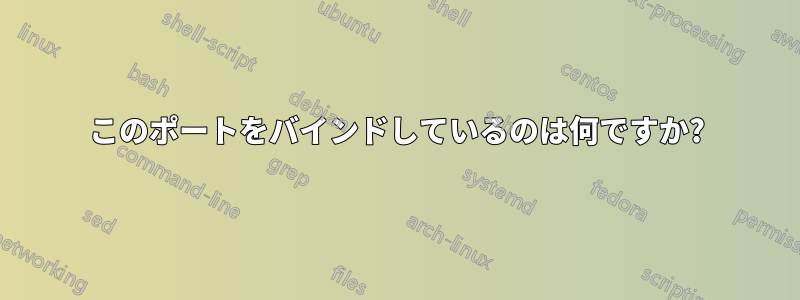 このポートをバインドしているのは何ですか?