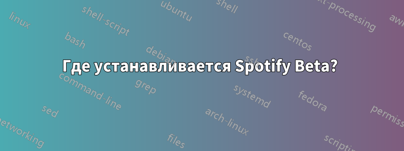 Где устанавливается Spotify Beta?