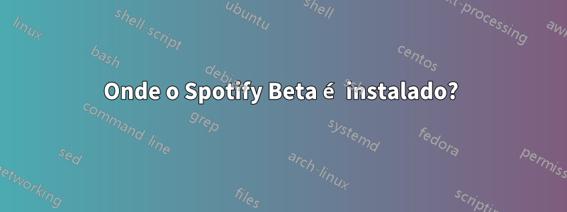 Onde o Spotify Beta é instalado?