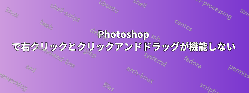 Photoshop で右クリックとクリックアンドドラッグが機能しない