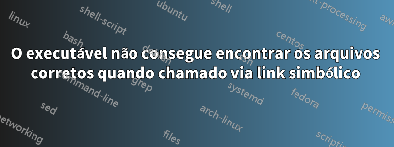 O executável não consegue encontrar os arquivos corretos quando chamado via link simbólico