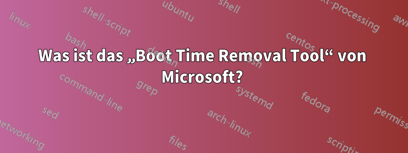 Was ist das „Boot Time Removal Tool“ von Microsoft?