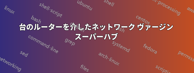 2台のルーターを介したネットワーク ヴァージン スーパーハブ