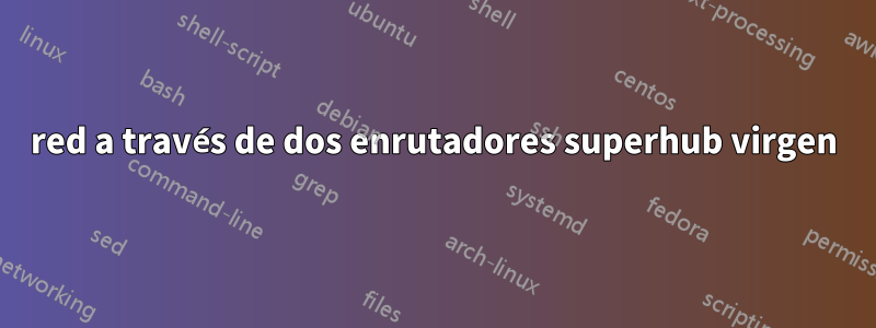 red a través de dos enrutadores superhub virgen