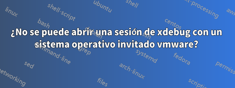 ¿No se puede abrir una sesión de xdebug con un sistema operativo invitado vmware?