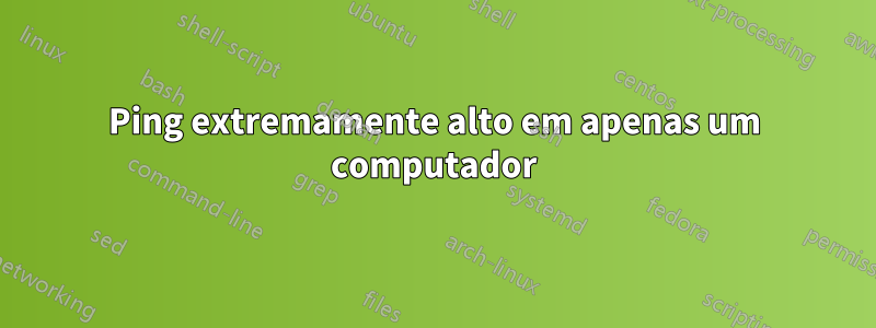 Ping extremamente alto em apenas um computador