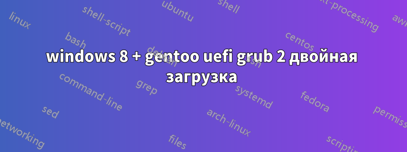 windows 8 + gentoo uefi grub 2 двойная загрузка