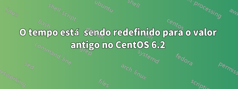 O tempo está sendo redefinido para o valor antigo no CentOS 6.2