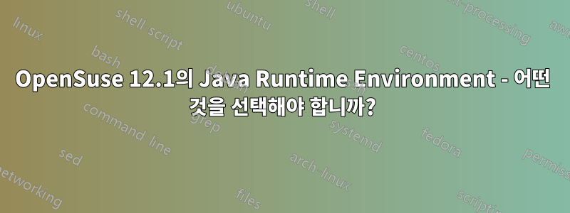 OpenSuse 12.1의 Java Runtime Environment - 어떤 것을 선택해야 합니까?