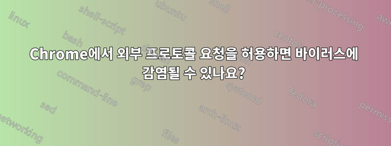 Chrome에서 외부 프로토콜 요청을 허용하면 바이러스에 감염될 수 있나요?