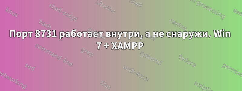 Порт 8731 работает внутри, а не снаружи. Win 7 + XAMPP