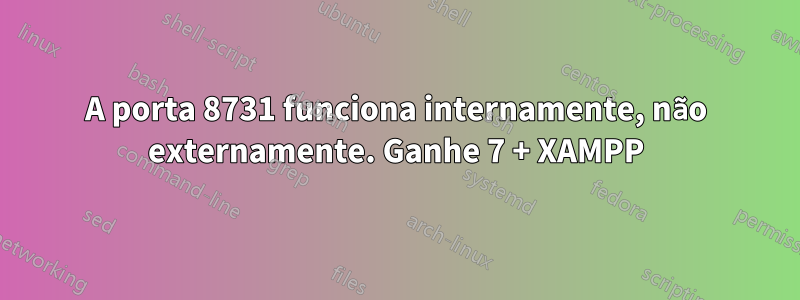 A porta 8731 funciona internamente, não externamente. Ganhe 7 + XAMPP