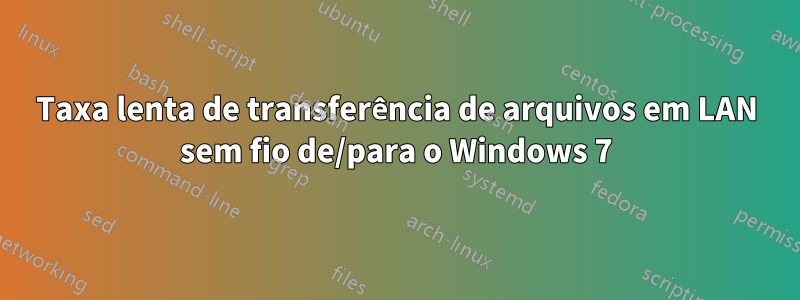 Taxa lenta de transferência de arquivos em LAN sem fio de/para o Windows 7